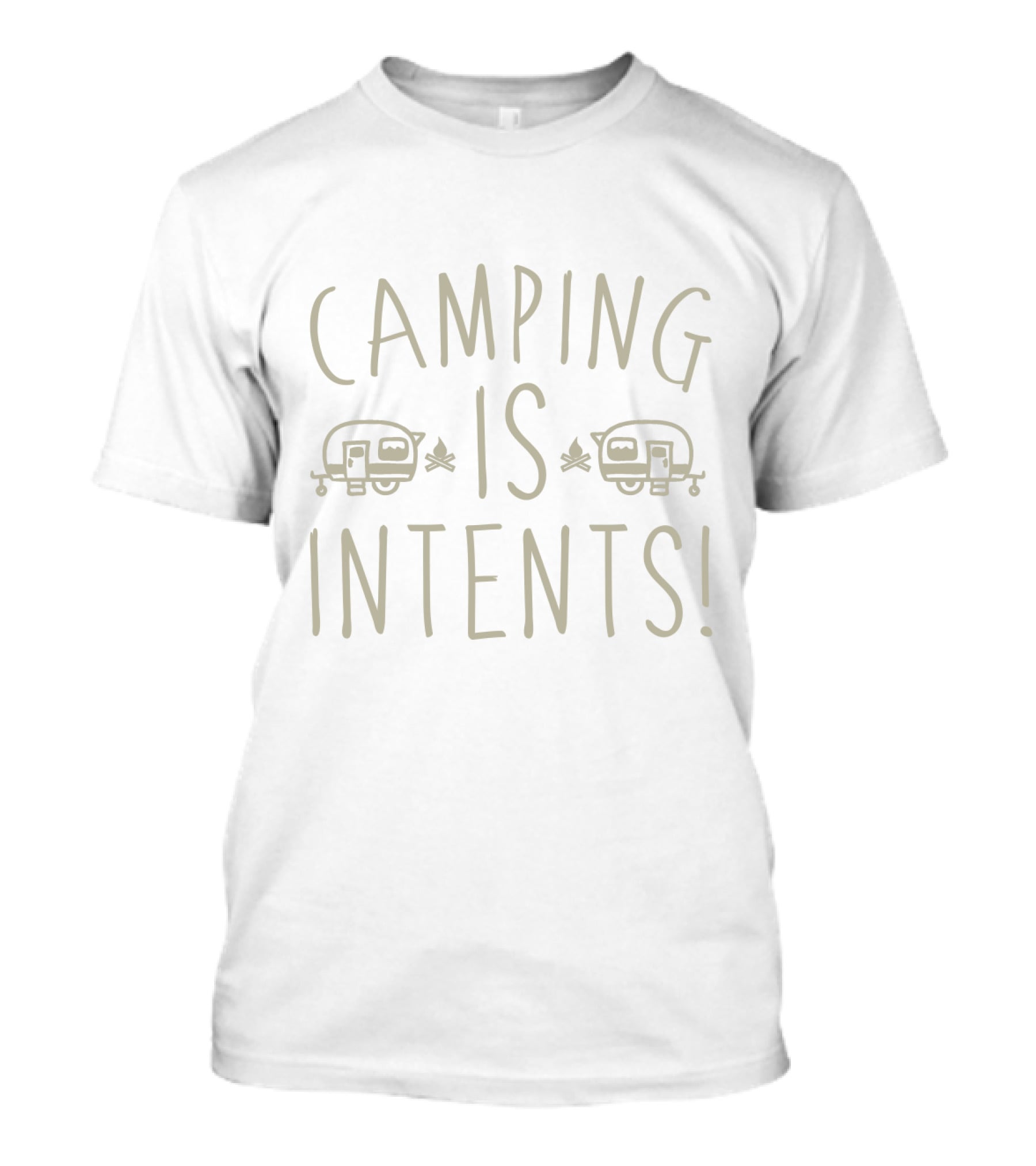 Camping Is Intents Fun With Cute Caravan T-Shirt