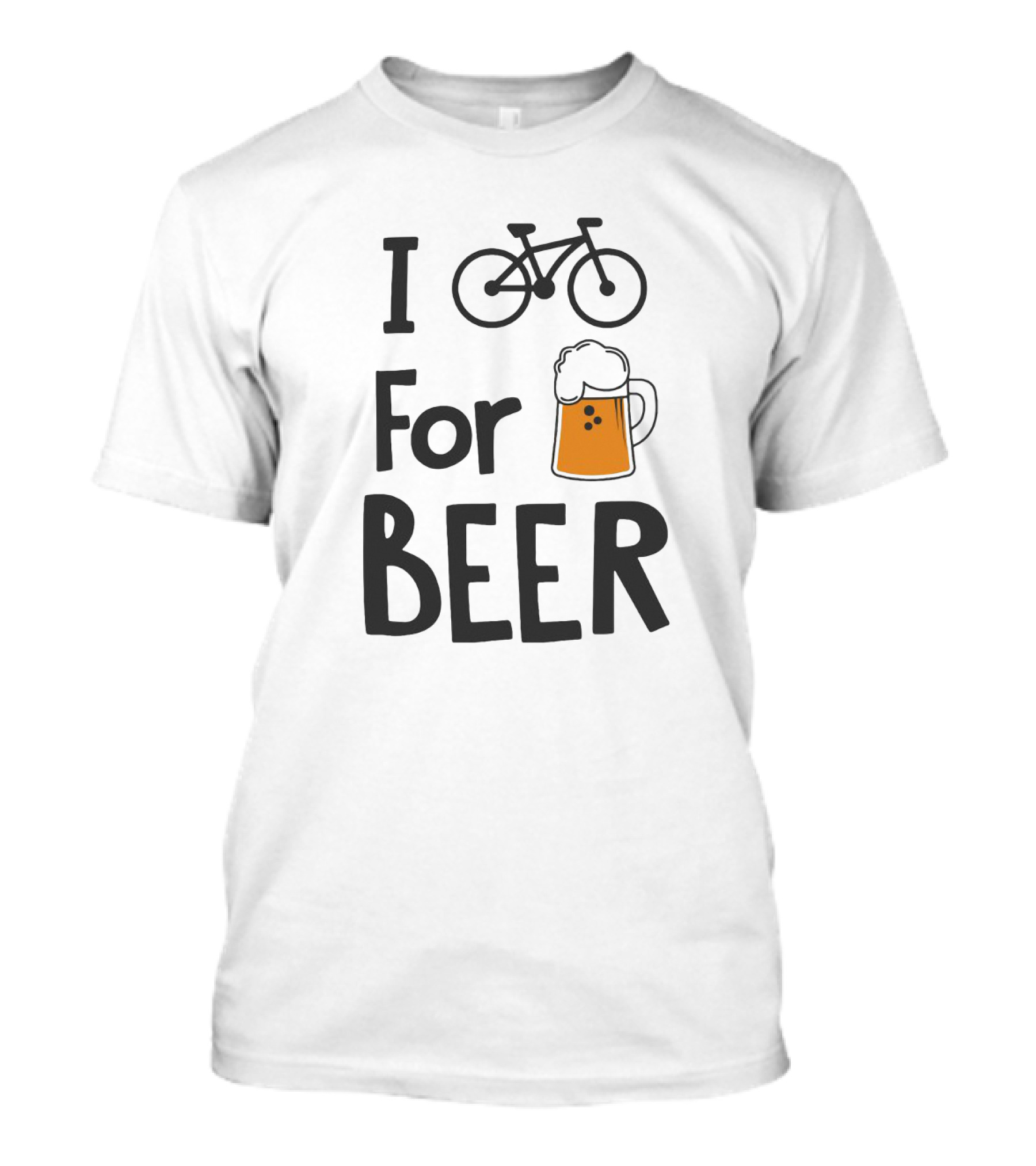 I Bike For Beer Fixie BMX Sports Gym Cycling T-Shirt