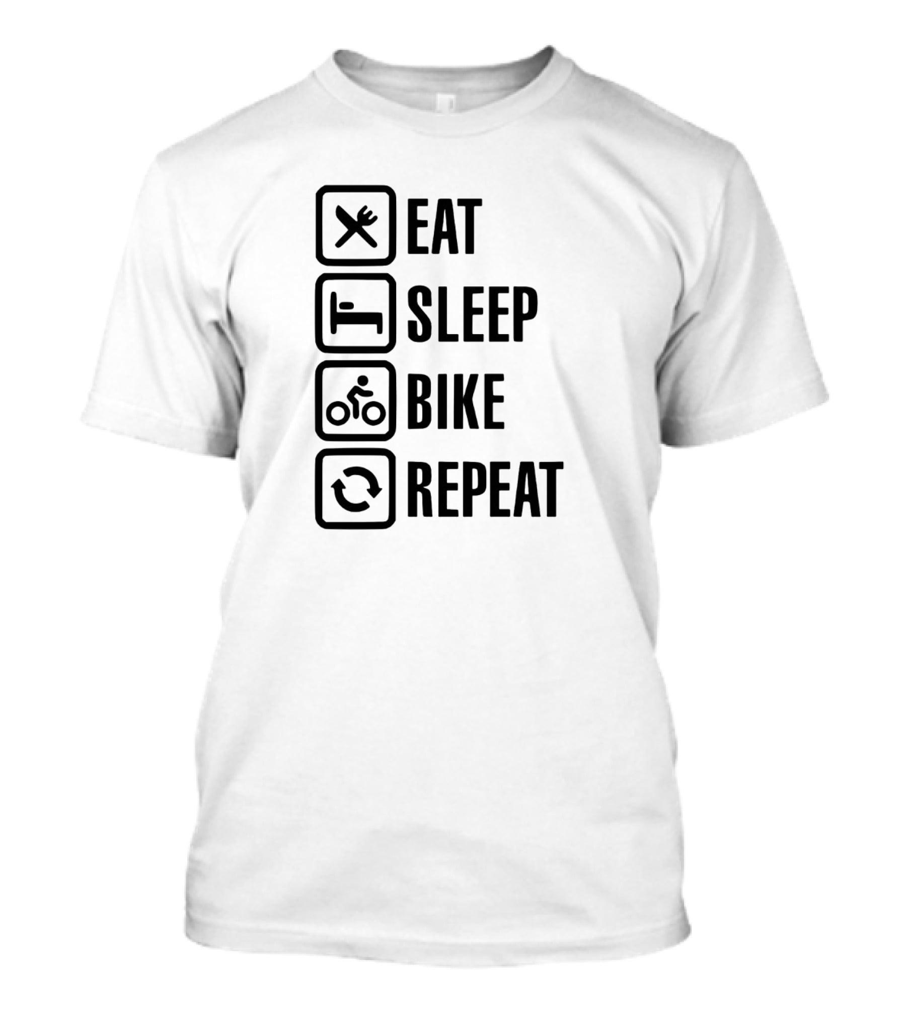 Eat Sleep Bike Repeat Cycling Lifestyle Icons T-Shirt