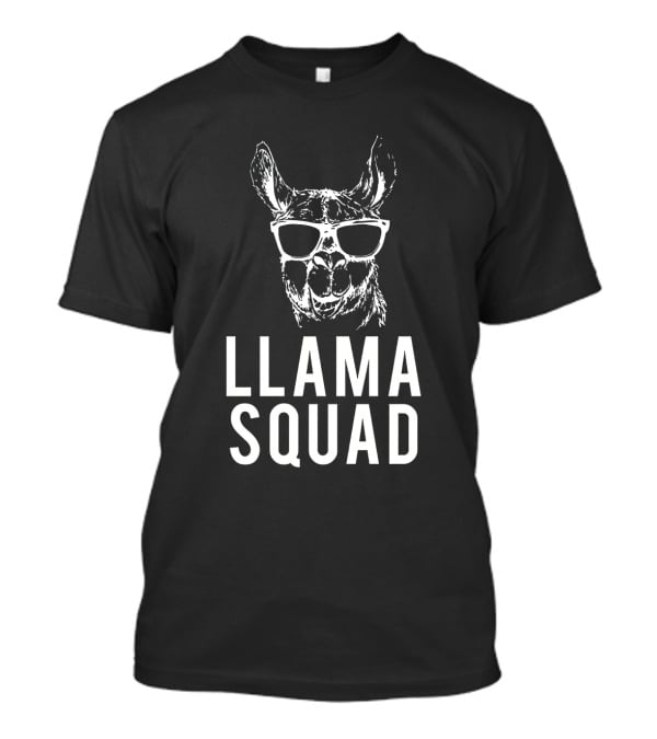 Llama Squad Sunglasses Cool Llama Club T-Shirt