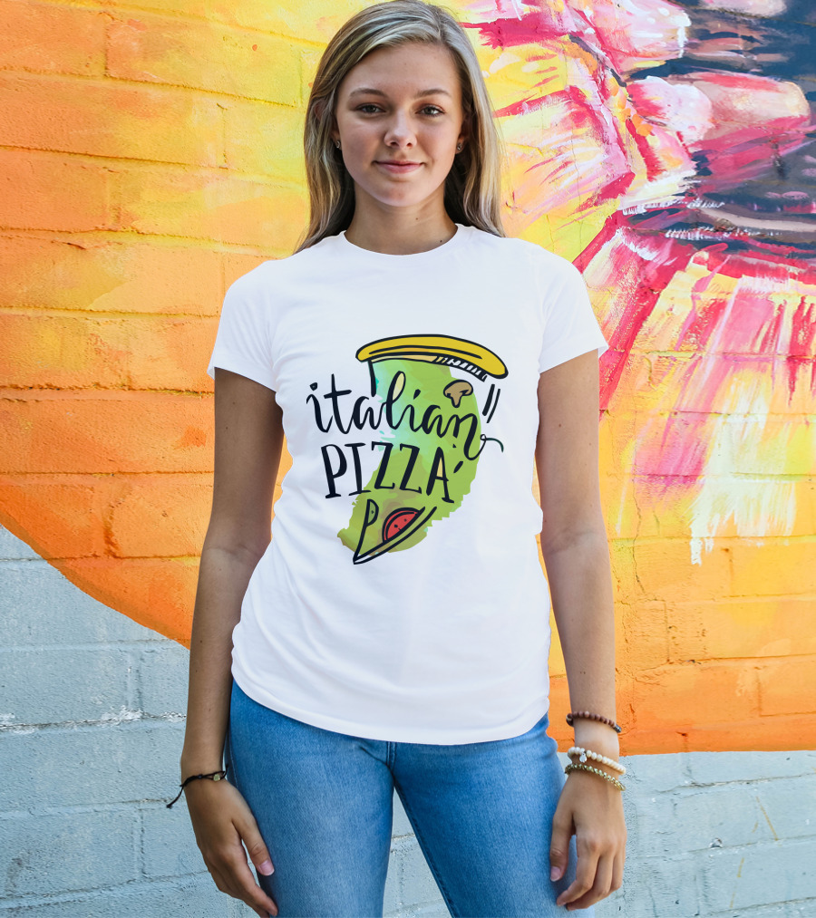 Italian Pizza Slice With Cheese And Pepperoni T-Shirt