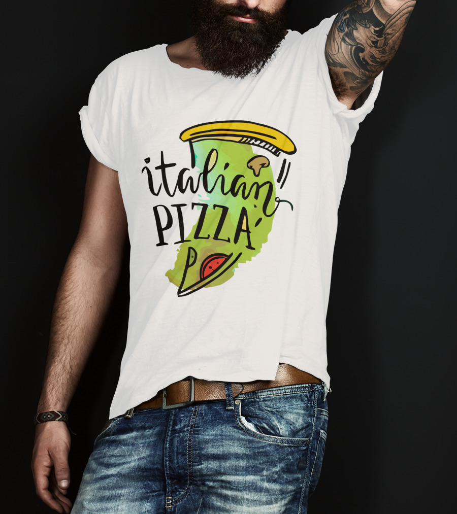 Italian Pizza Slice With Cheese And Pepperoni T-Shirt
