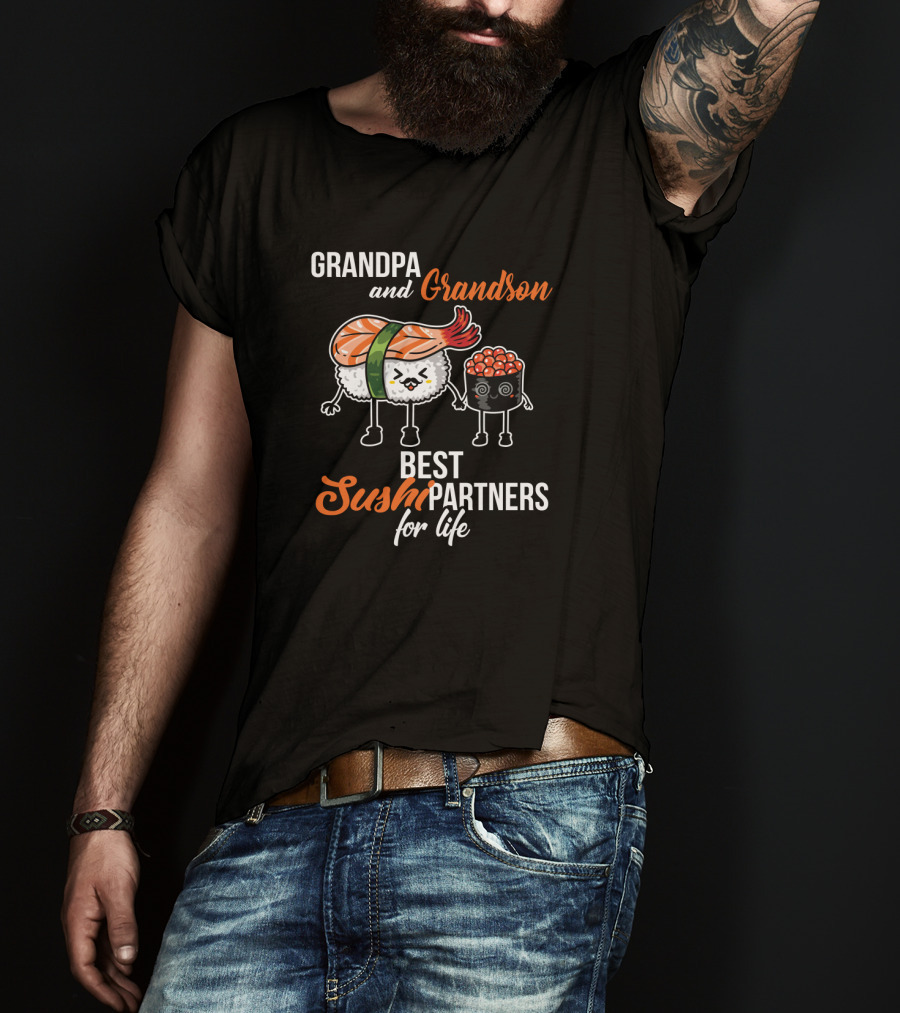 Grandpa And Grandson Best Sushi Partners For Life T-Shirt