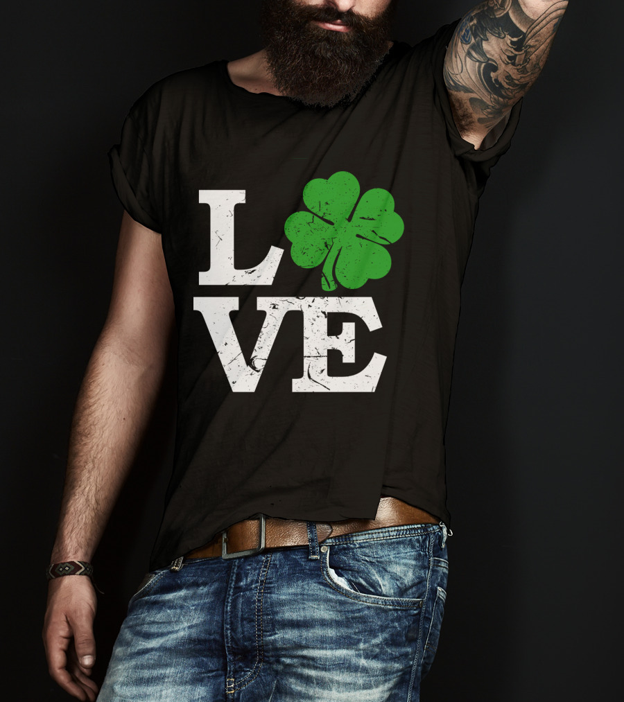St. Patrick's Day Love With Shamrock T-Shirt