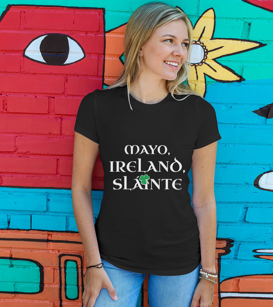 Mayo Ireland Sláinte Irish Pride Shamrock T-Shirt
