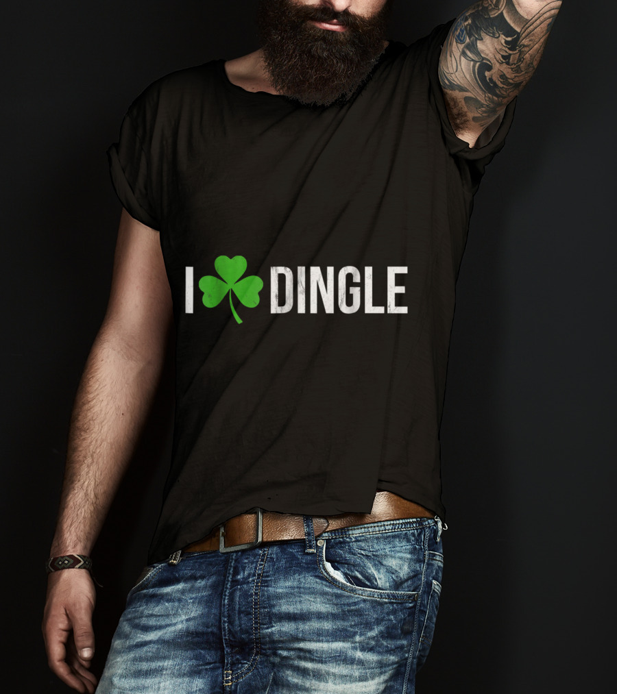 I Shamrock Dingle Ireland Irish Shamrock Heart T-Shirt