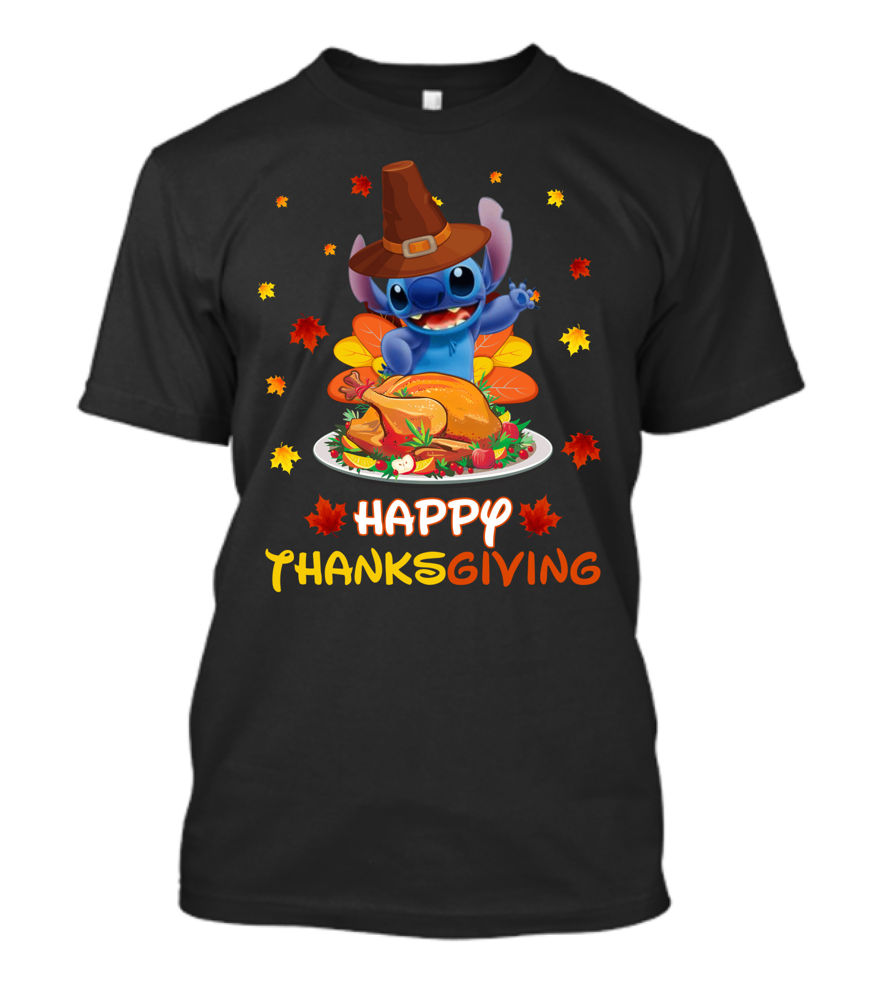 Happy Thanksgiving Stitch Turkey Feast T-Shirt