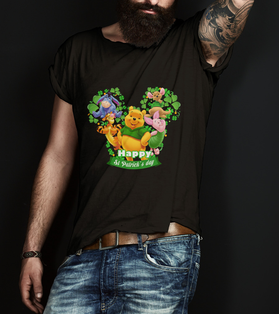 Happy St Patrick's Day Winnie The Pooh And Friends T-Shirt