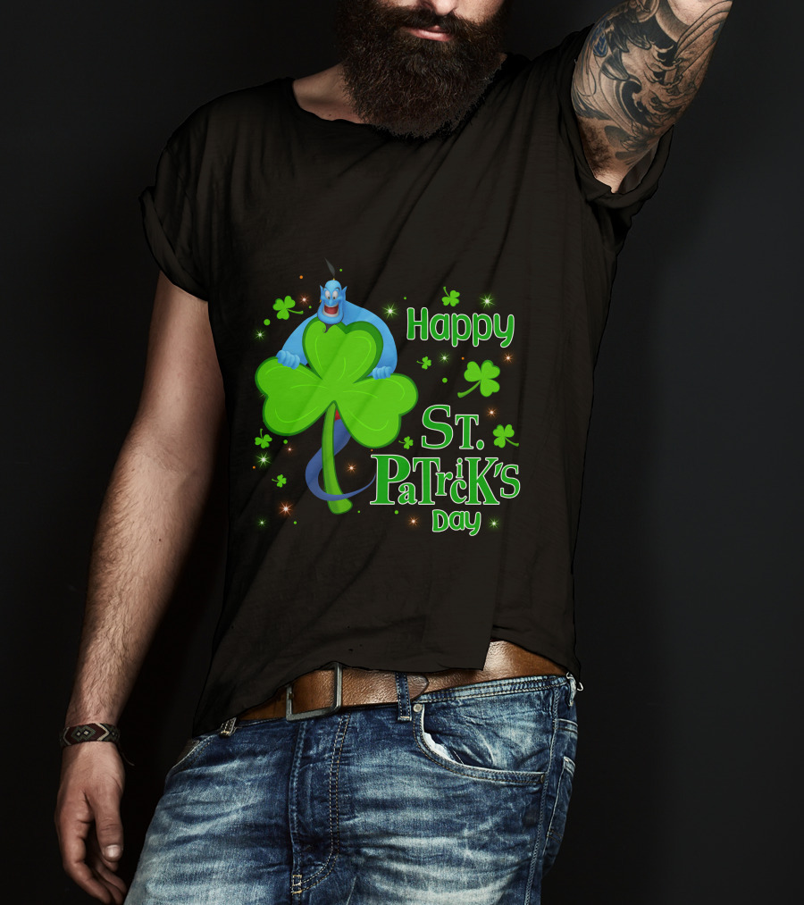 Happy St. Patrick's Day Genie Shamrock T-Shirt