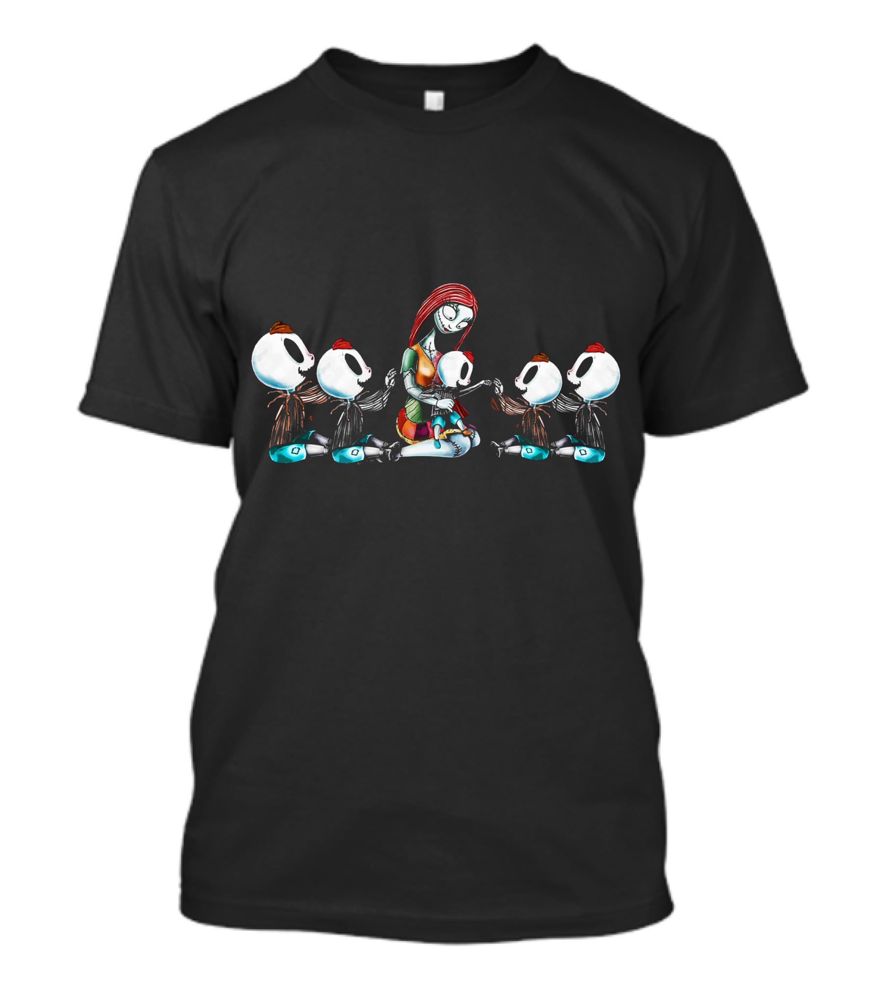 5 Boys Mother Of Nightmares With Skeleton Characters T-Shirt