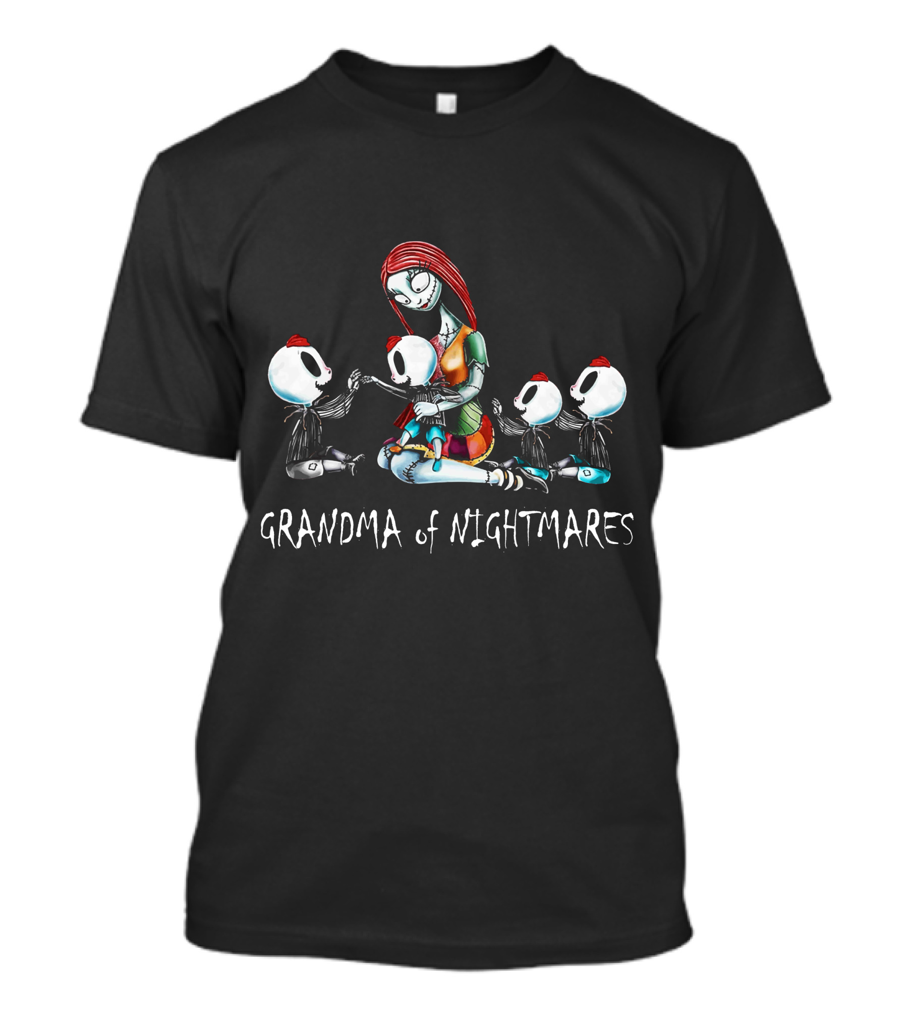 Grandma Of Nightmares With Four Skeleton Boys T-Shirt