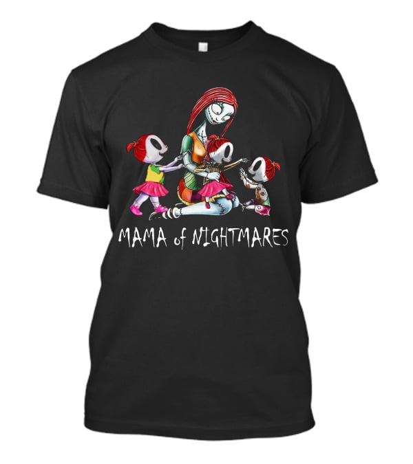Mama Of Nightmares 3 Girls Tim Burton T-Shirt