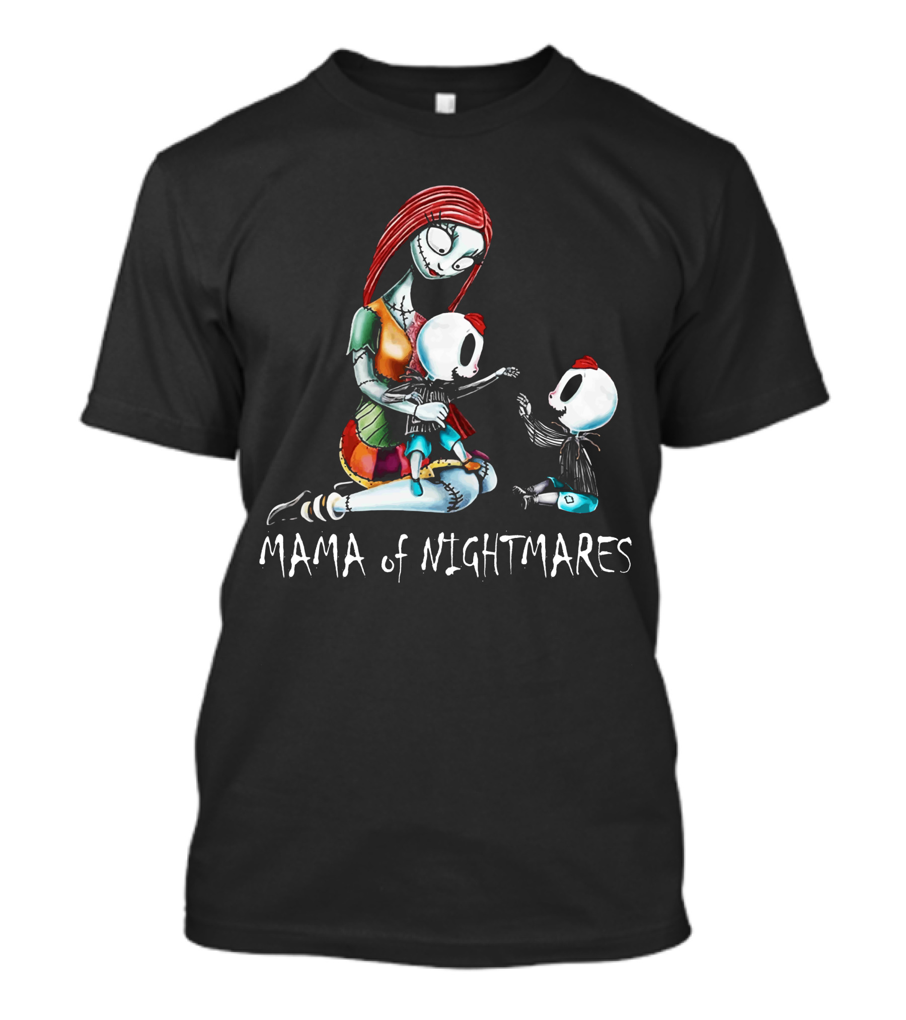Mama Of Nightmares With Twin Boys In Patchwork Dress T-Shirt