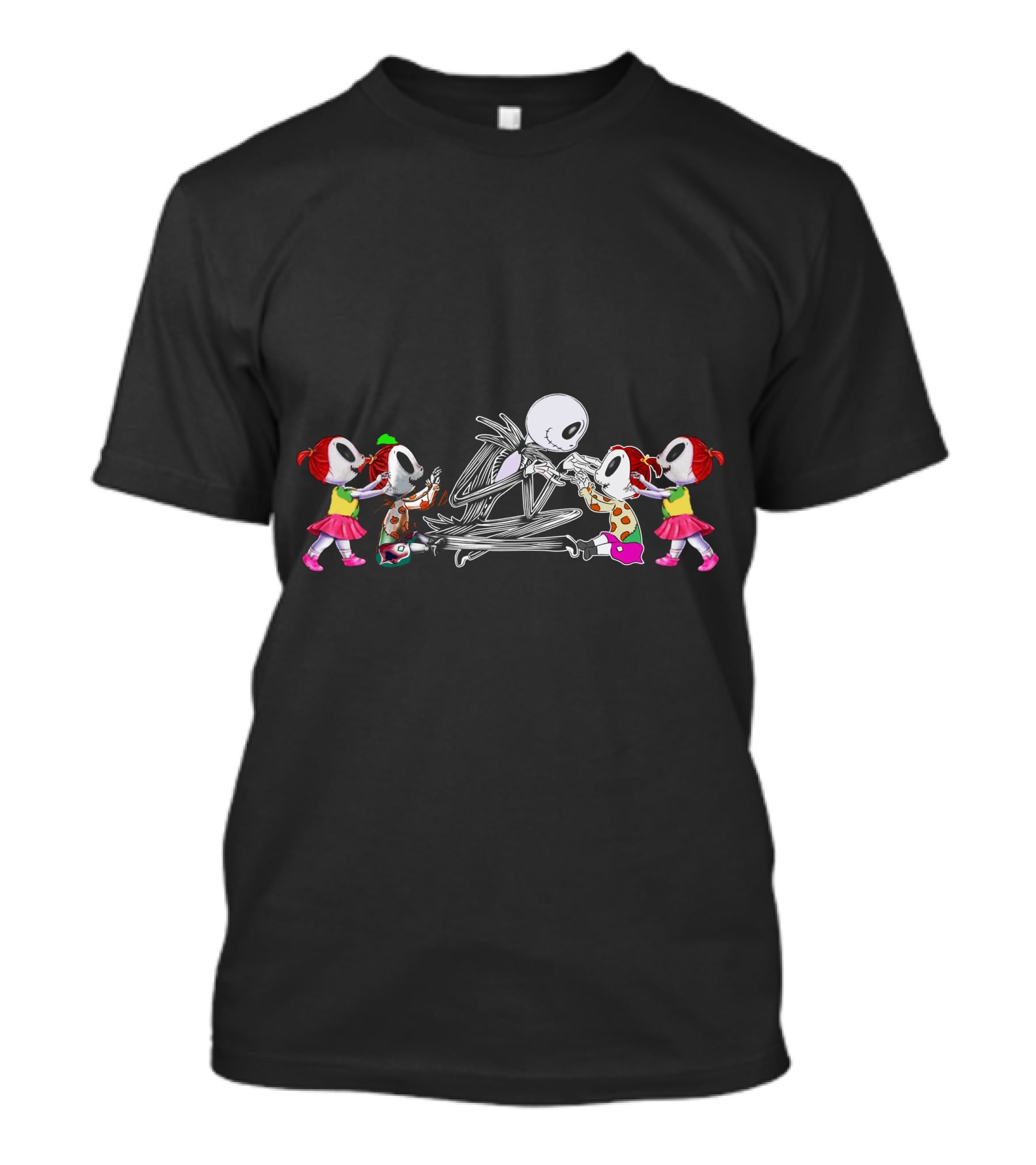 Jack And 4 Girls Skeleton Dance Party T-Shirt