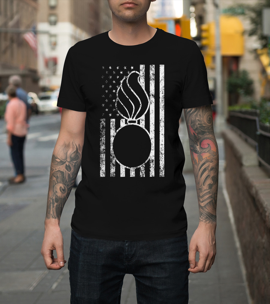 Air Force Ammo Pisspot Distressed American Flag Merica T-Shirt