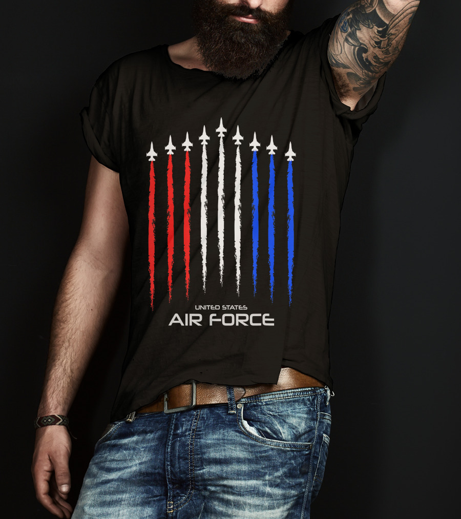 United States Air Force American Flag Jets T-Shirt