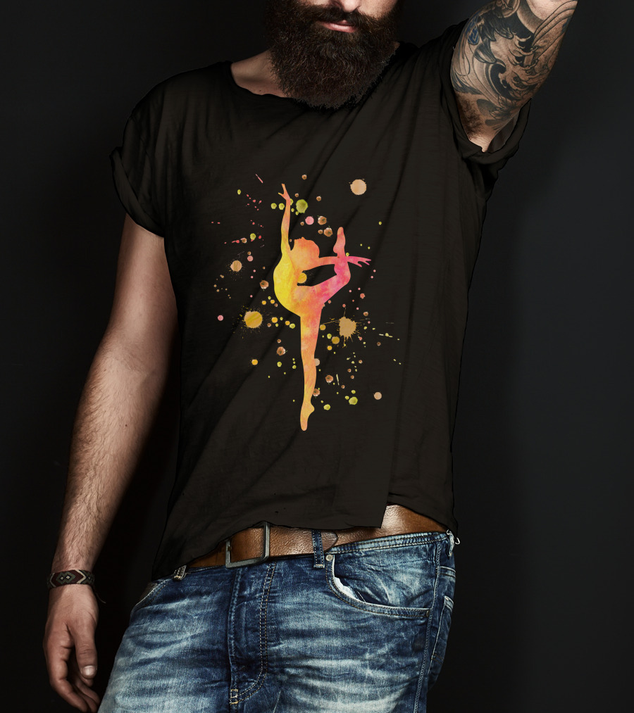 Gymnastics Watercolor Splatter T-Shirt