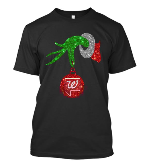 Glittery Green Hand With Walgreens Ornament Christmas Image T-Shirt