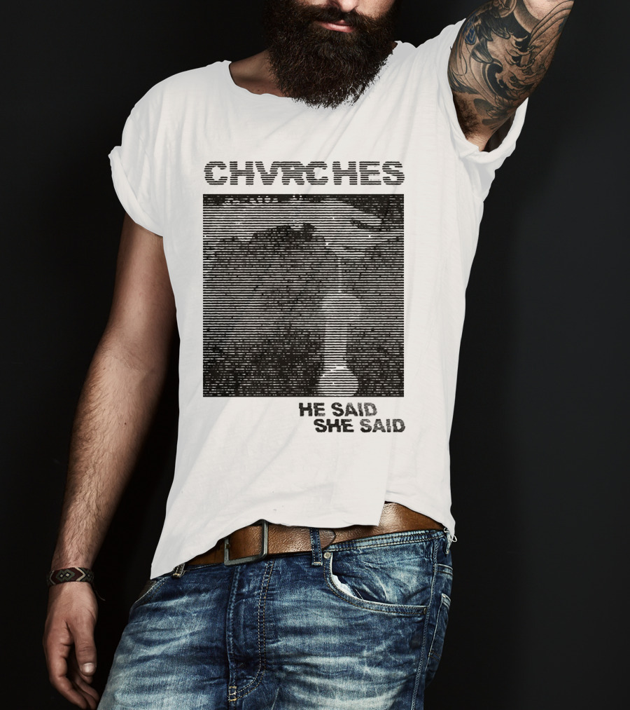 CHVRCHES He Said She Said Striped Visual T-Shirt