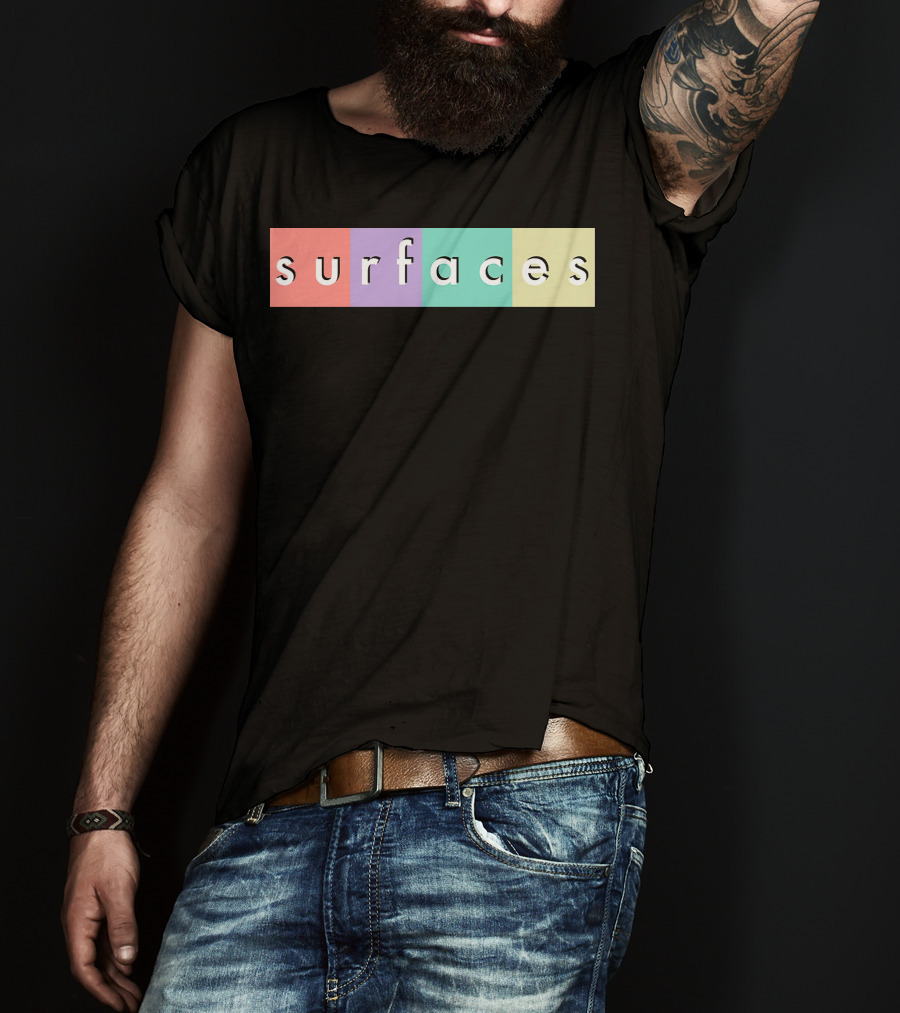 Surfaces Multicolor Text Block T-Shirt