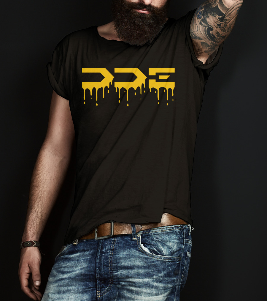 DDE Dripping Yellow Logo Merch T-Shirt