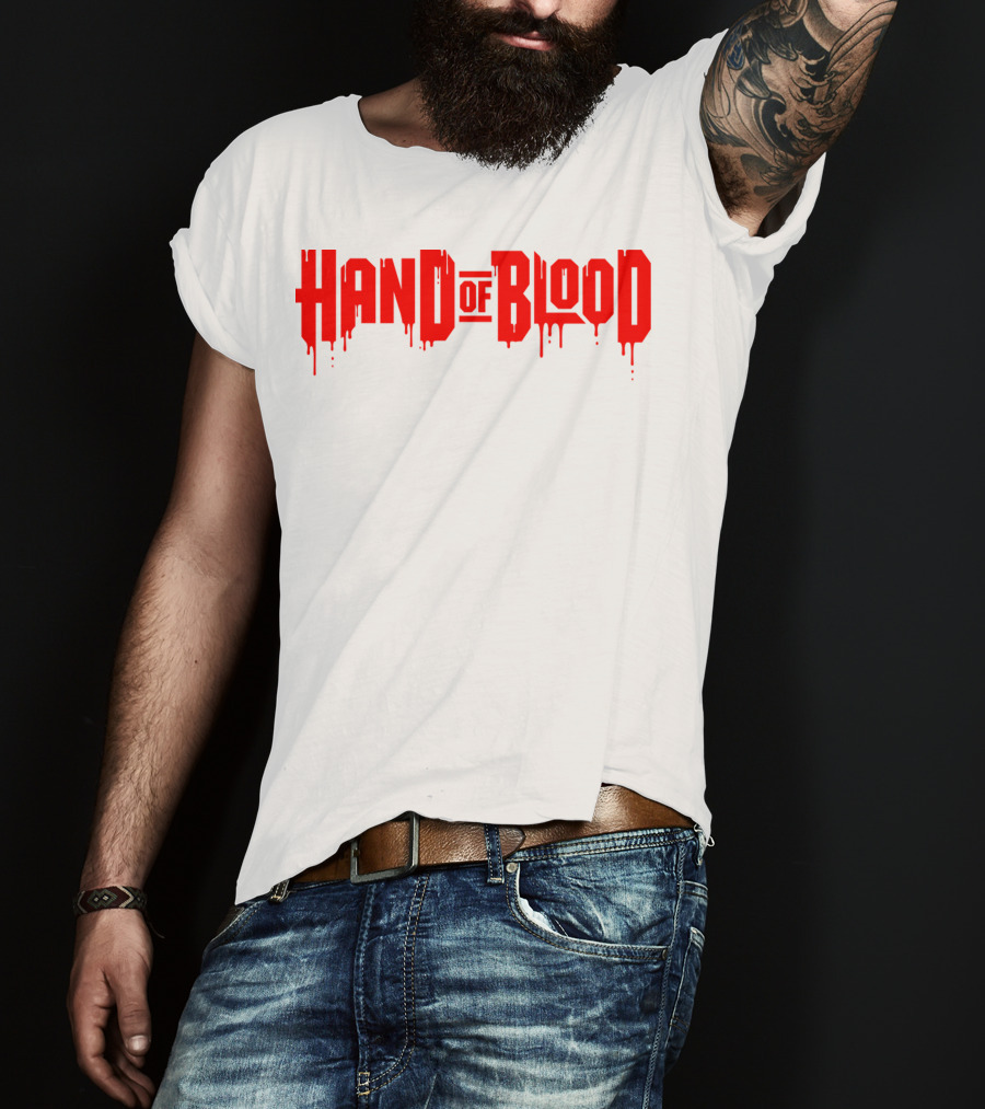 Handofblood Dripping Text T-Shirt
