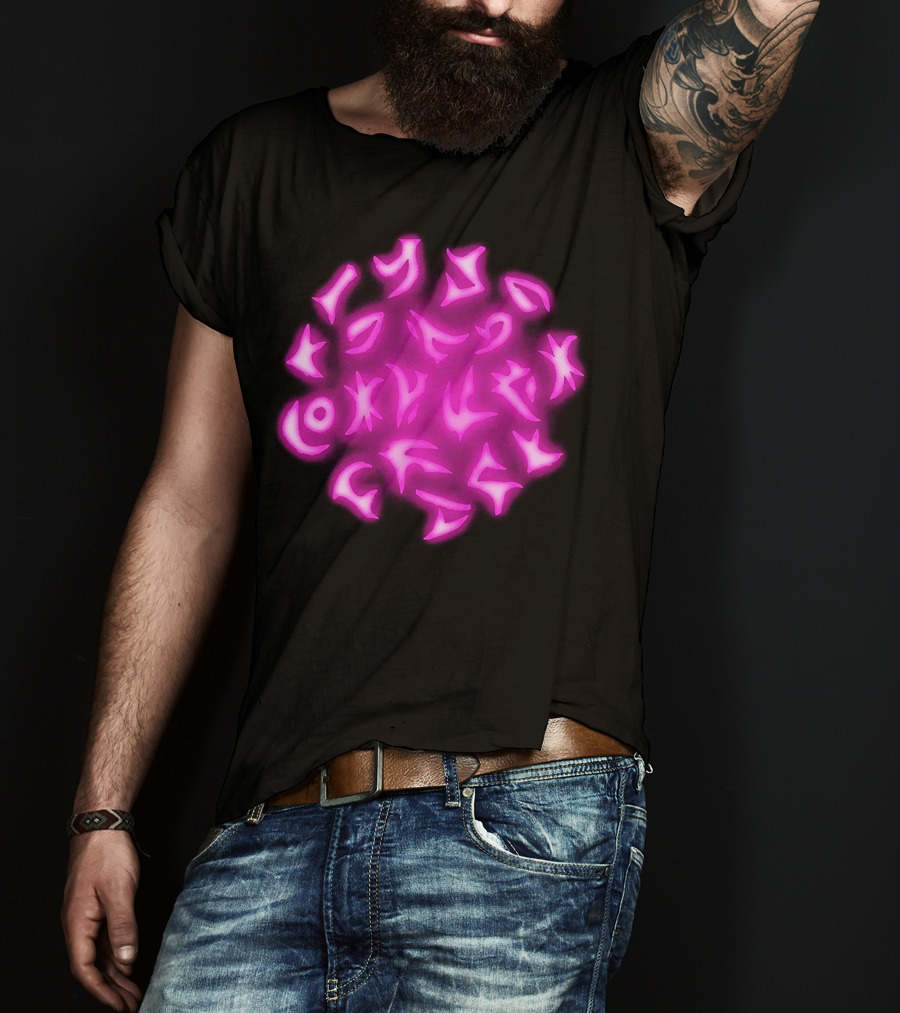 Coldplay Alien Symbols Pink Glowing T-Shirt