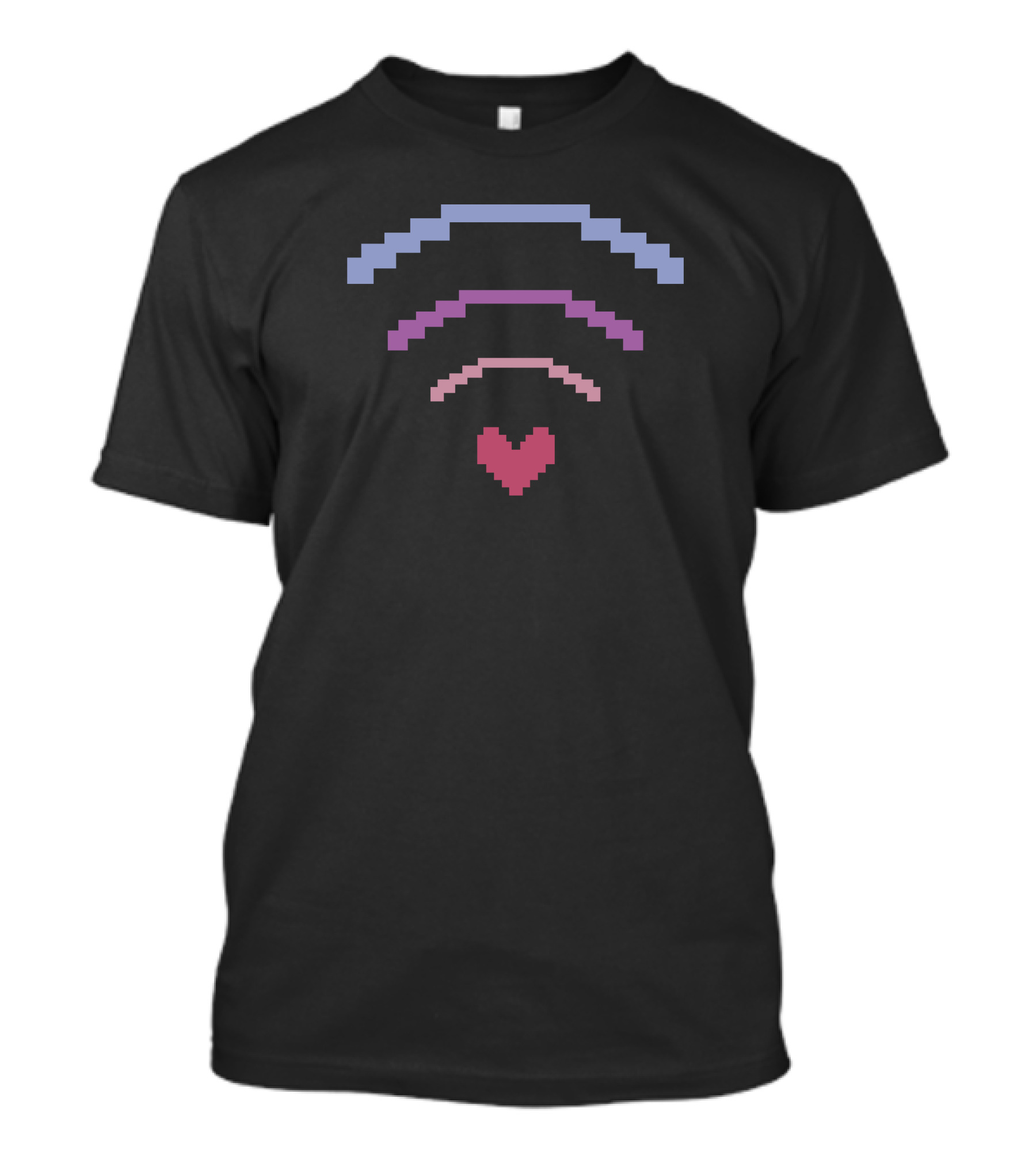 Ihascupquake Merch Pixel Heart WiFi Signal T-Shirt