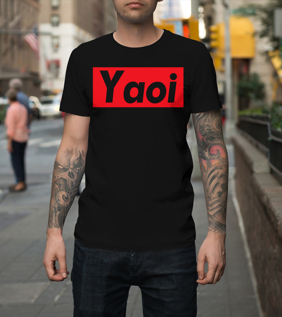 Yaoi Red Black Bold Text Manga T-Shirt