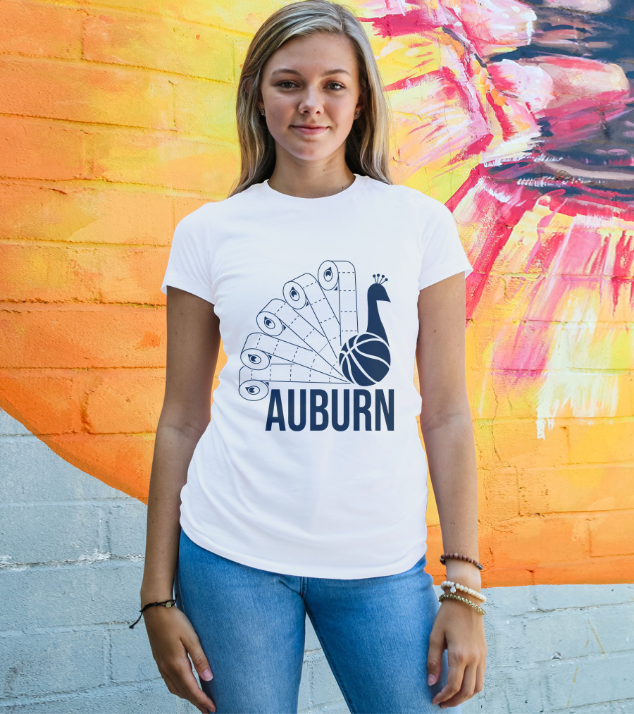 Auburn Peacock Toilet Paper Basketball T-Shirt