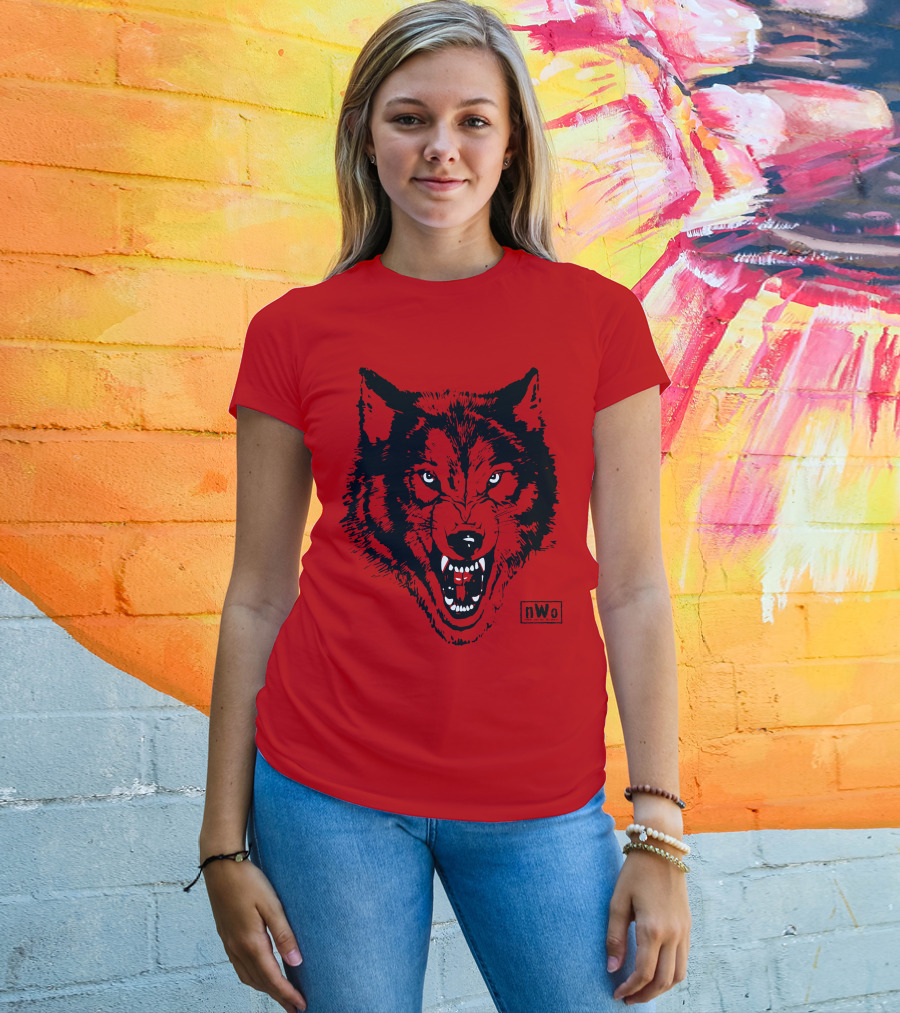 Nwo Wolfpac Red Wolf Head T-Shirt