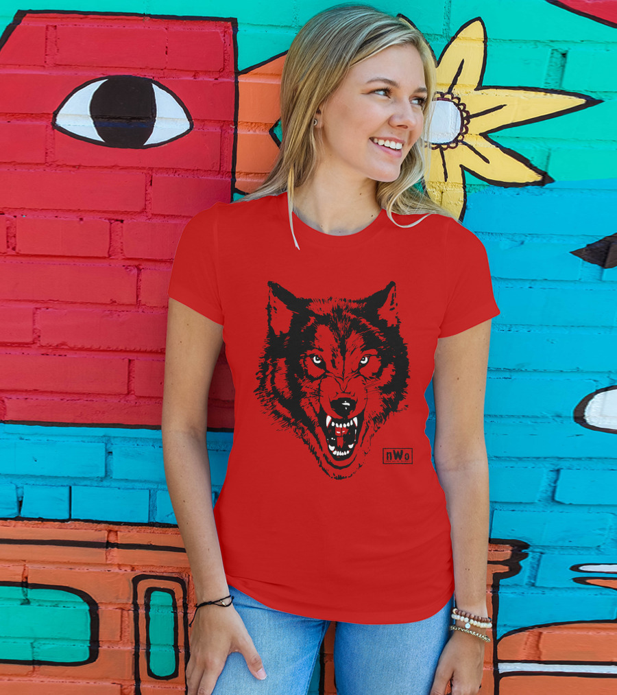 Nwo Wolfpac Red Wolf Head T-Shirt