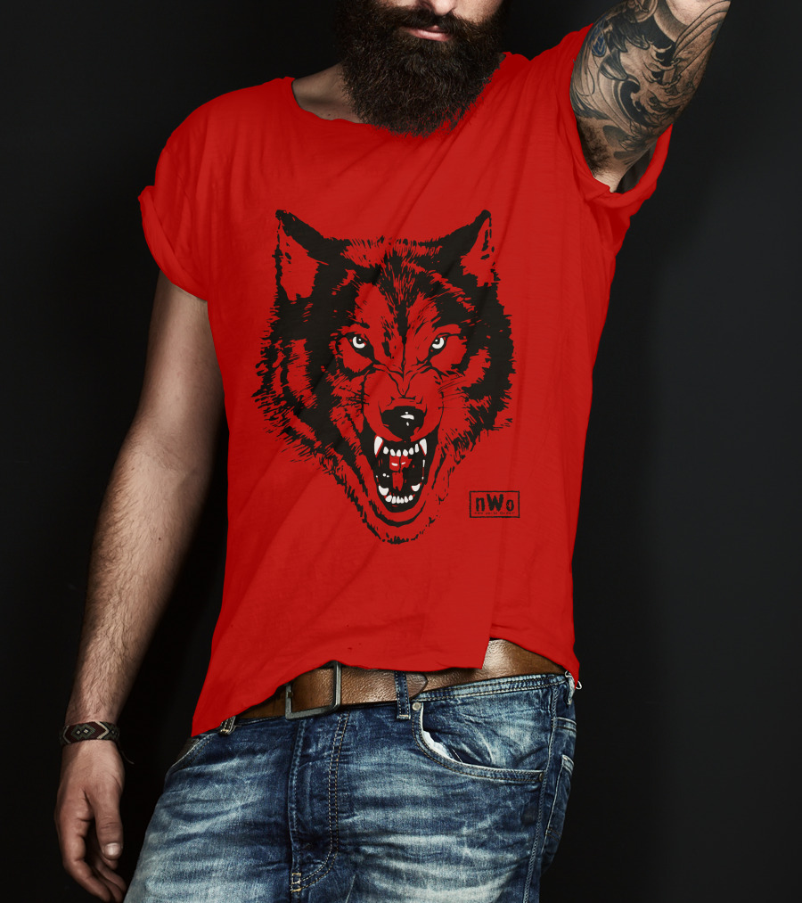 Nwo Wolfpac Red Wolf Head T-Shirt