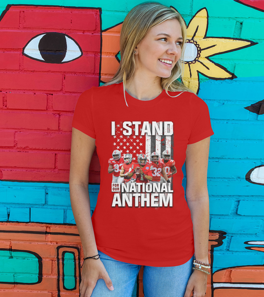 I Stand For Our National Anthem Football Players Flag T-Shirt