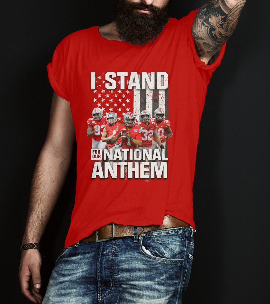I Stand For Our National Anthem Football Players Flag T-Shirt