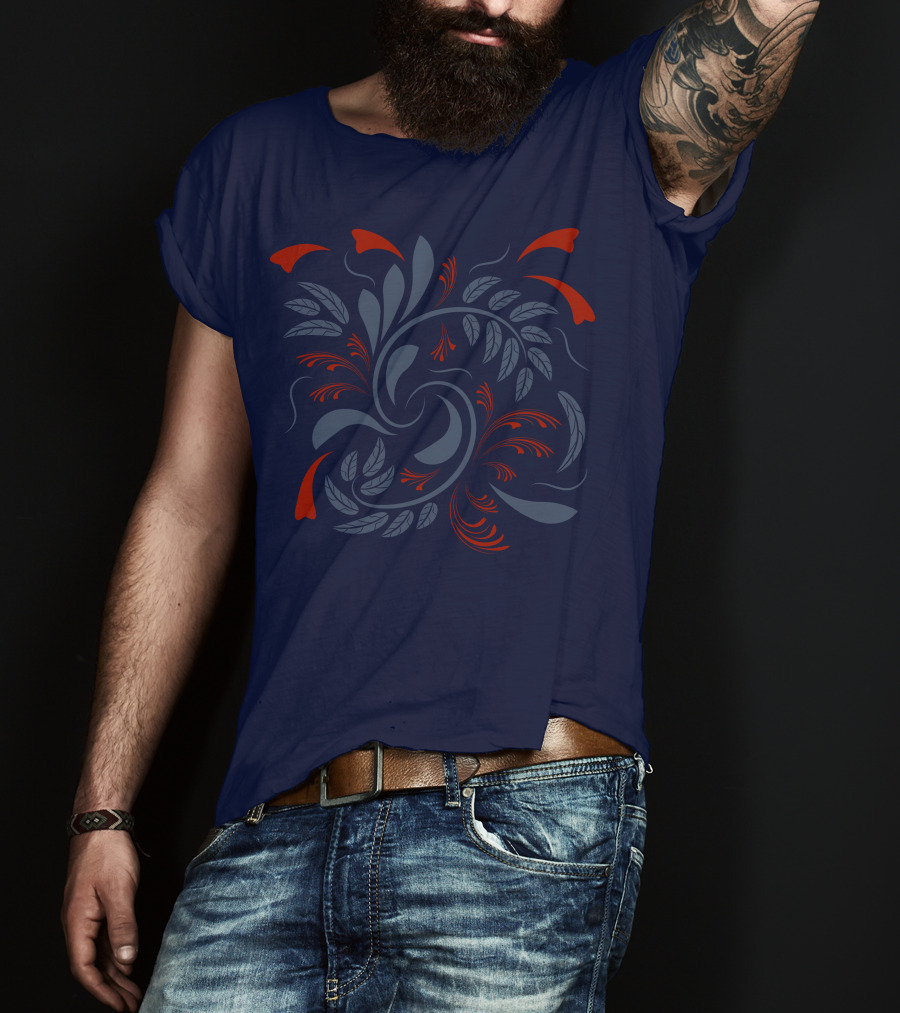 Folk Flowers Floral T-Shirt