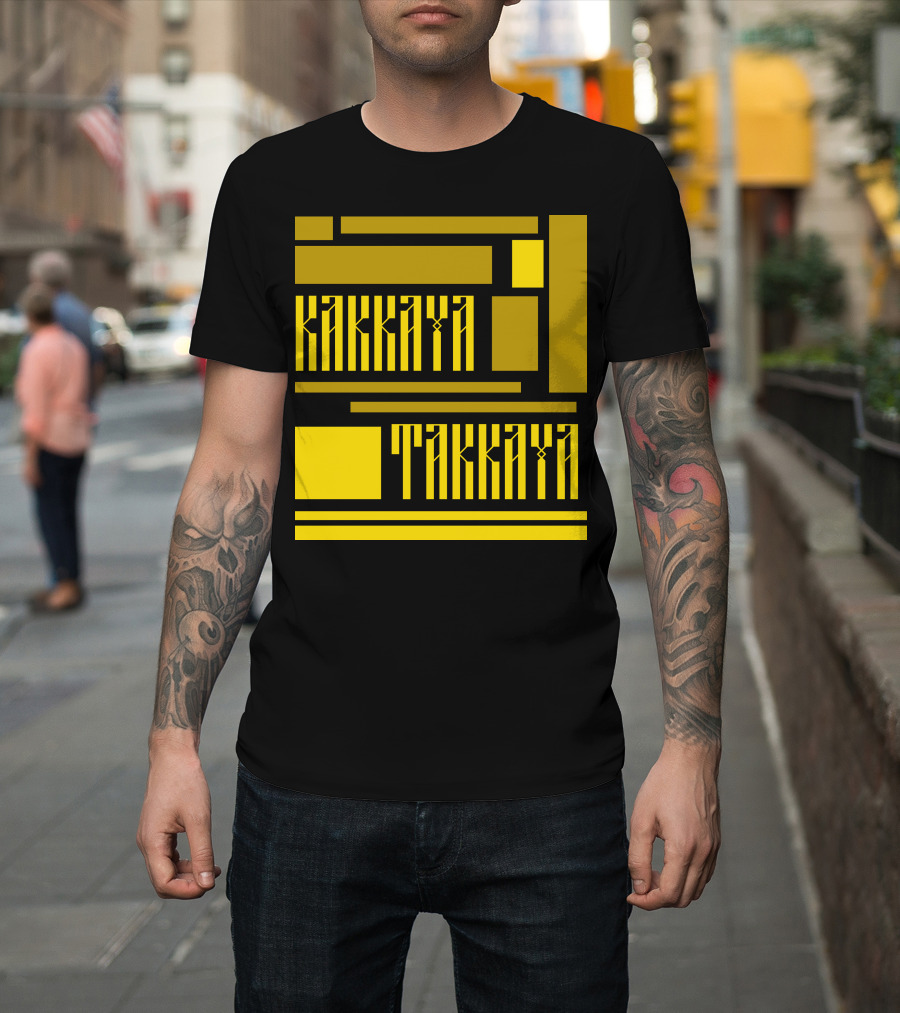 KAKKAYA TAKKAYA Bold Geometric Lettering T-Shirt