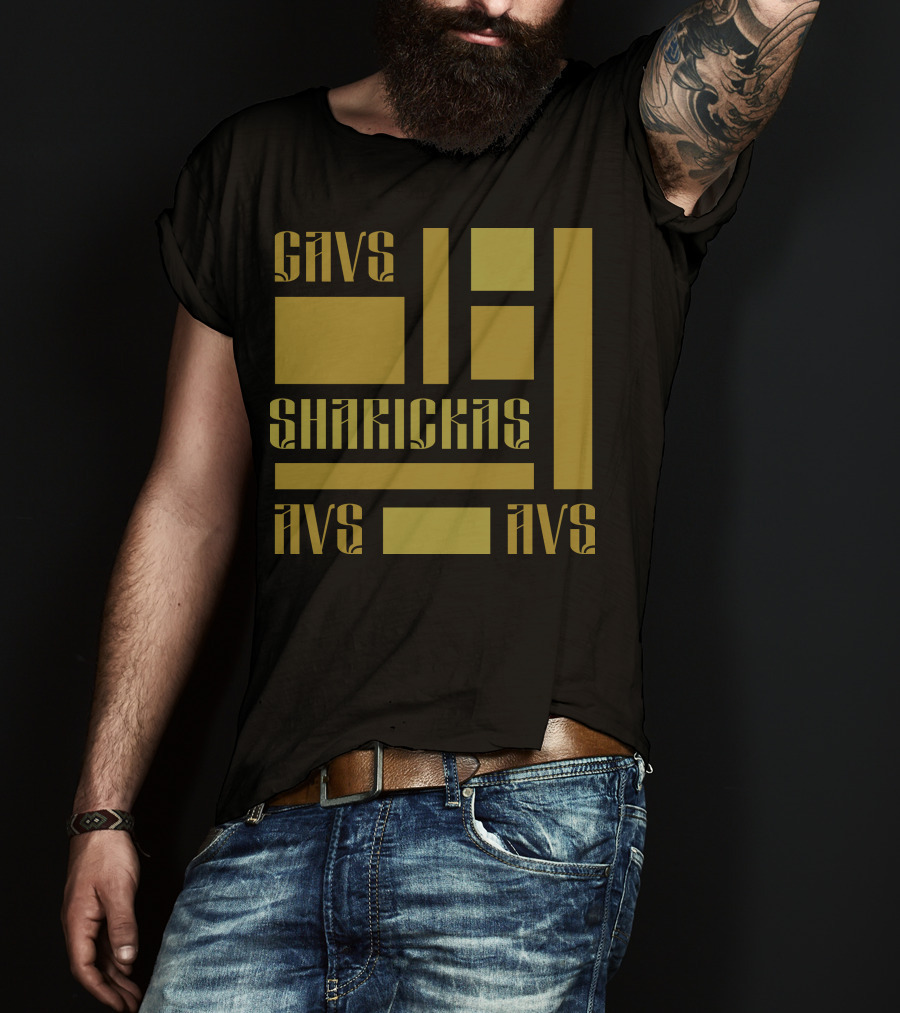CAVS SHARICKAS AVS AVS Unique Lettering T-Shirt