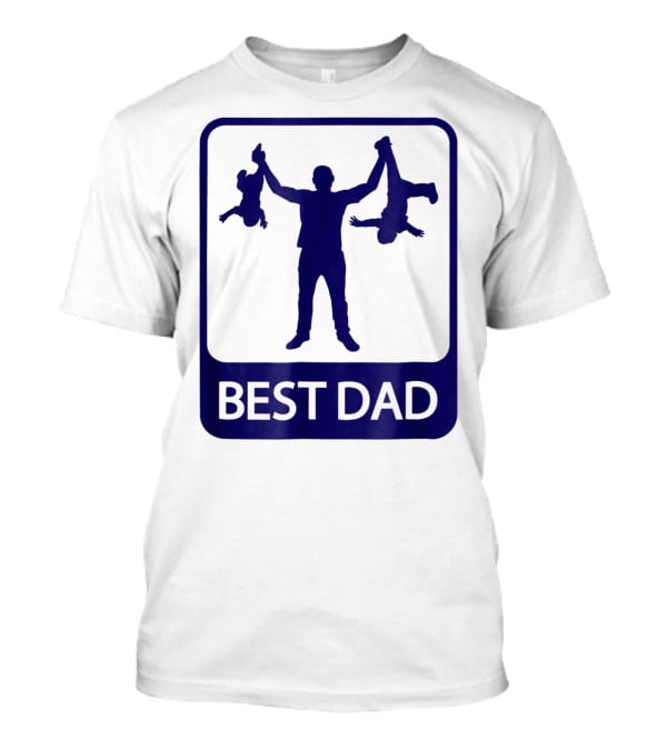 Best Dad Silhouette Holding Kids Playfully T-Shirt