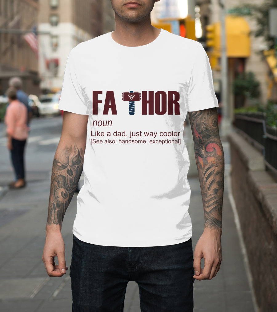 Fathor Father Day Like a Dad Just Way Cooler Hammer T-Shirt