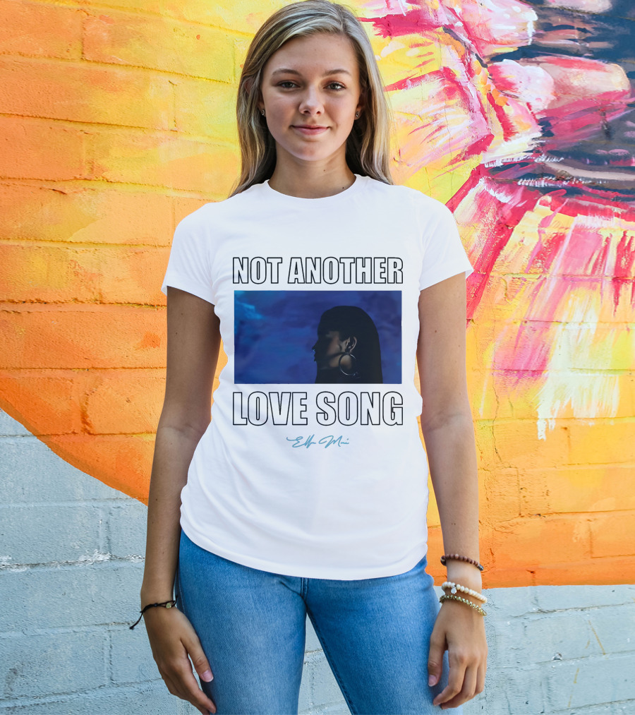 NOT Another Love Song Ella Mai Silhouette Blue Background T-Shirt