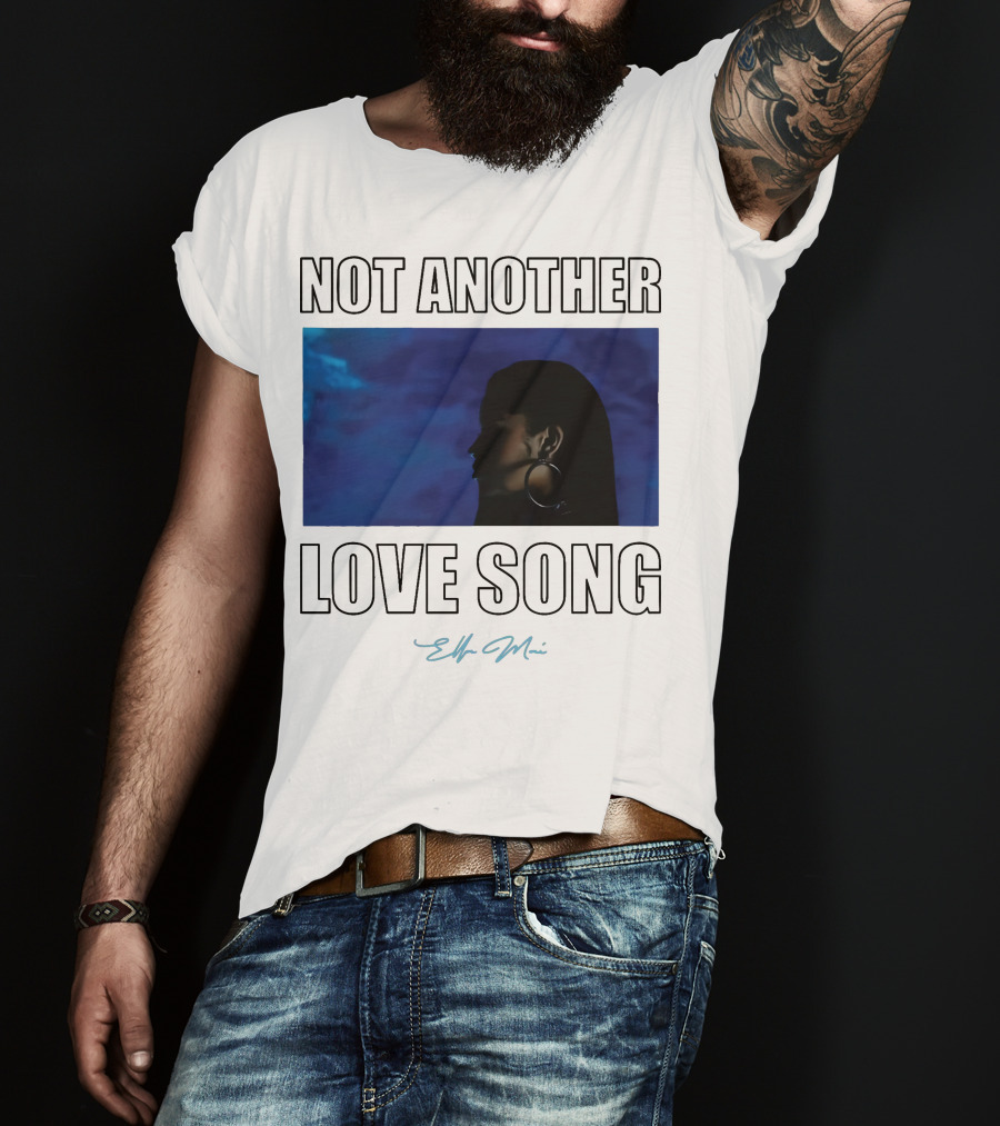 NOT Another Love Song Ella Mai Silhouette Blue Background T-Shirt