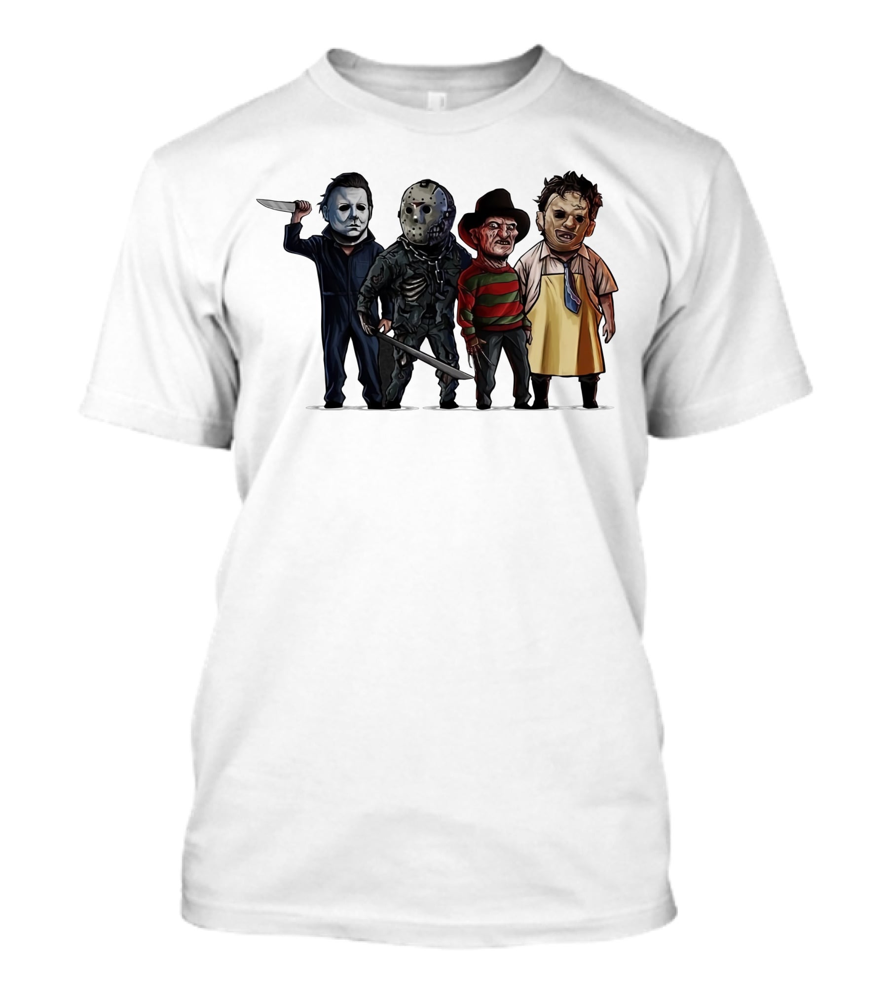Summer Men MYERRS Michaell Halloween Horror Movie Characters Icons T-Shirt