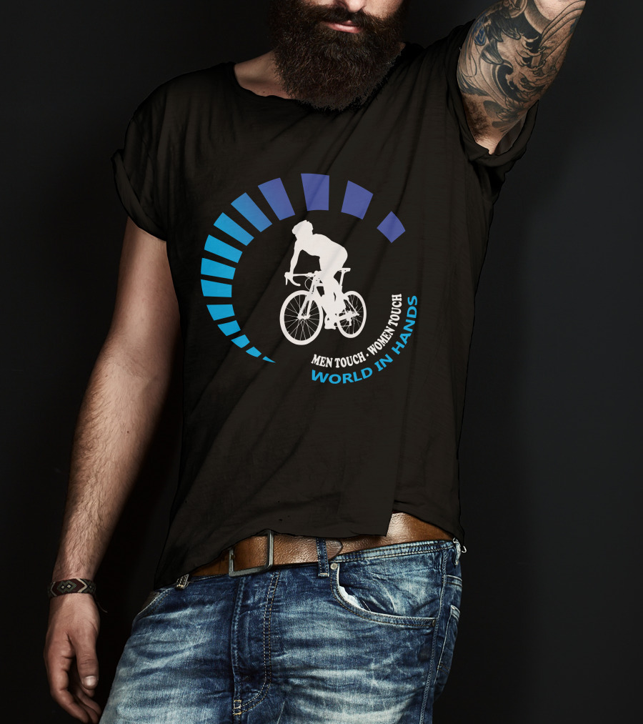 MEN TOUCH WOMEN TOUCH VINTAGE EUROPEAN WORLD IN HANDS T-Shirt