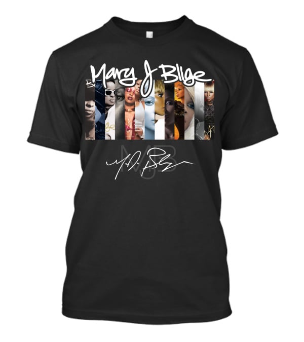 Mary J Blige Album Art Collage Signature Series T-Shirt