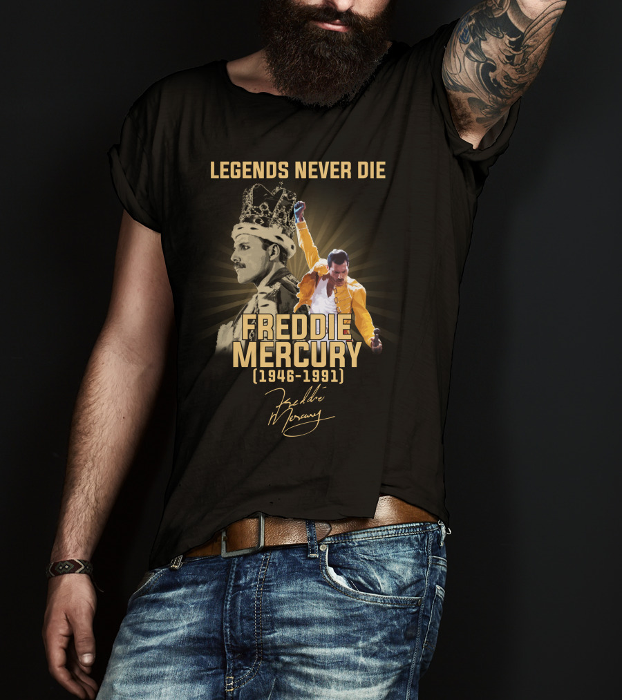 LEGENS NEVER DIE FREDDIE MERCURY (1946-1991) T-Shirt