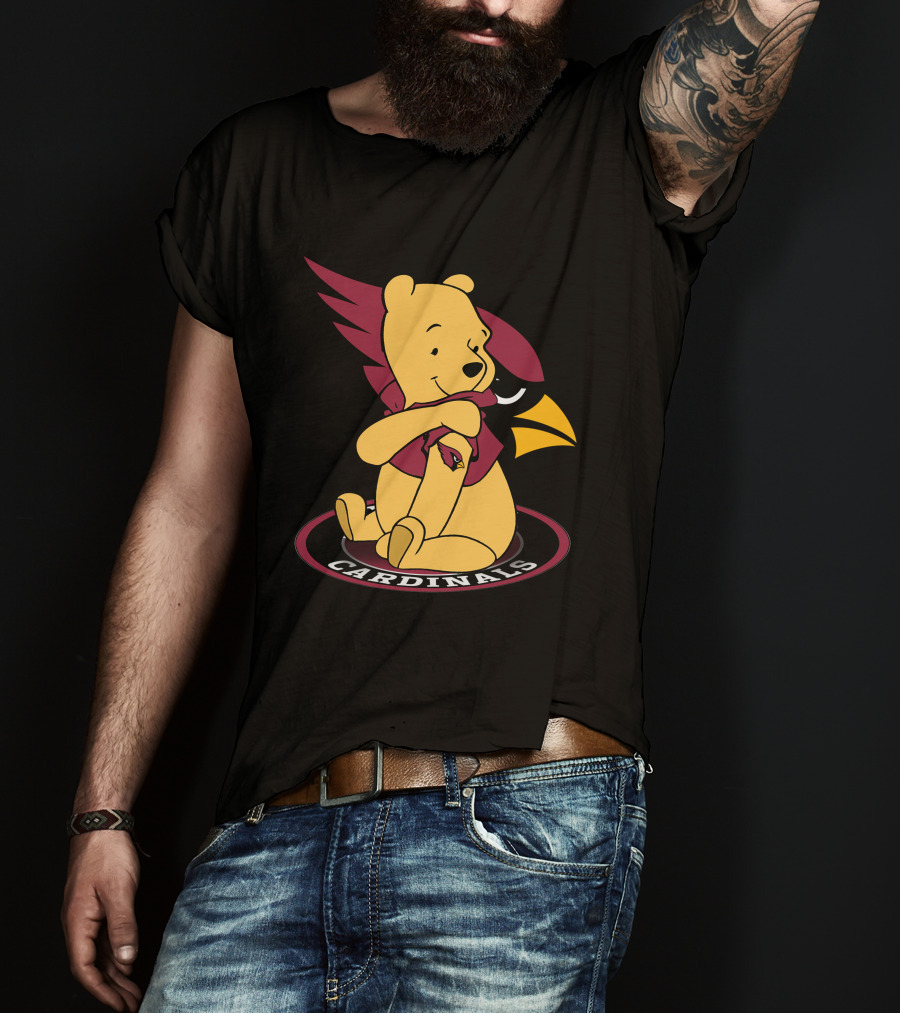 Pooh Cardinals Embracing Iconic Bird T-Shirt