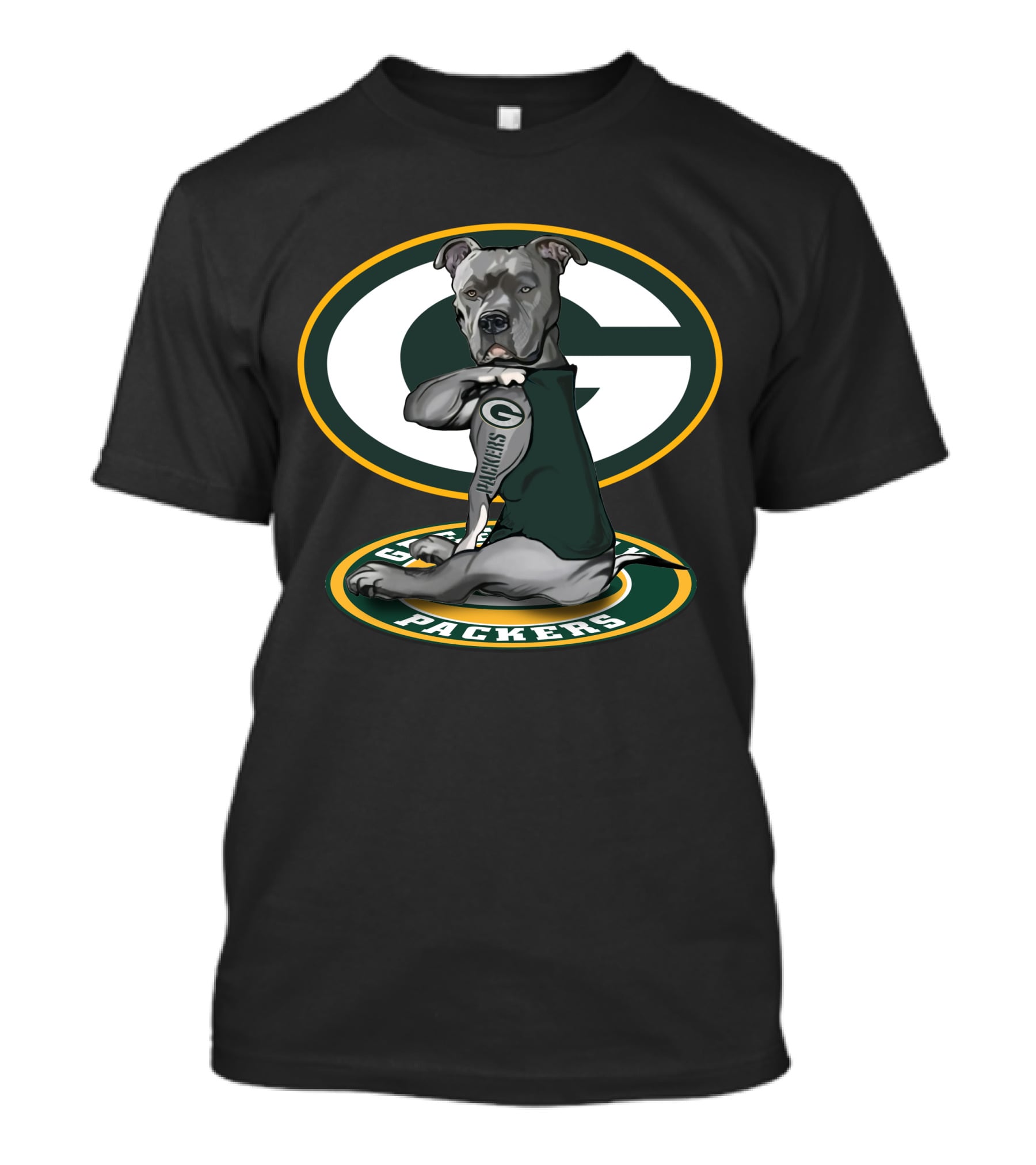 Green Bay Packers Pitbull Fan T-Shirt