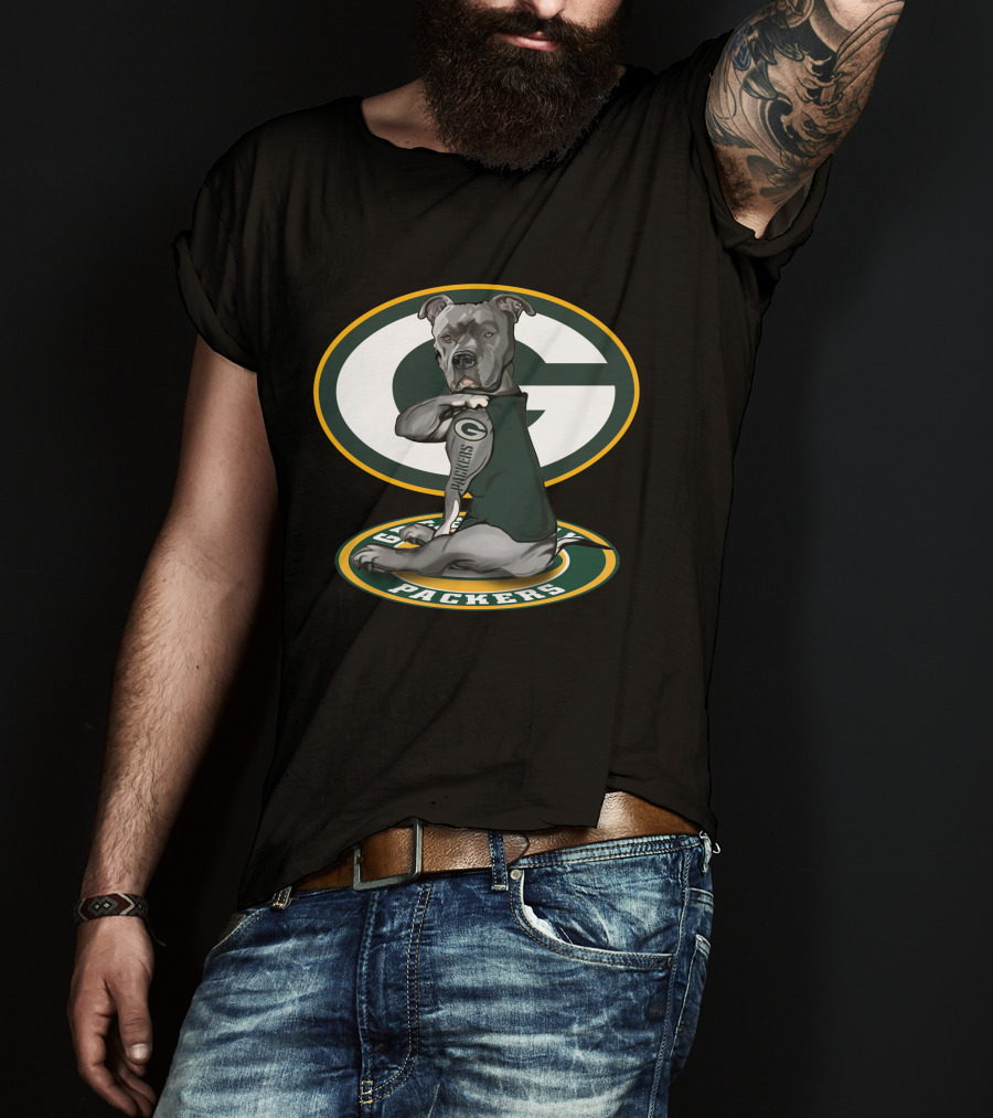 Green Bay Packers Pitbull Fan T-Shirt