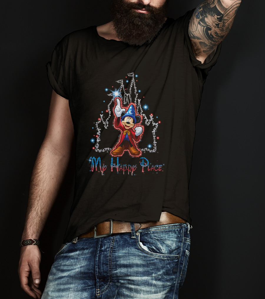 Mickey Fantasia Castle My Happy Place T-Shirt